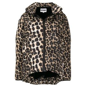 NWT Apparis Rhea Puffer Jacket Coat Leopard XS